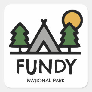 Fundy National Park Quadratischer Aufkleber
