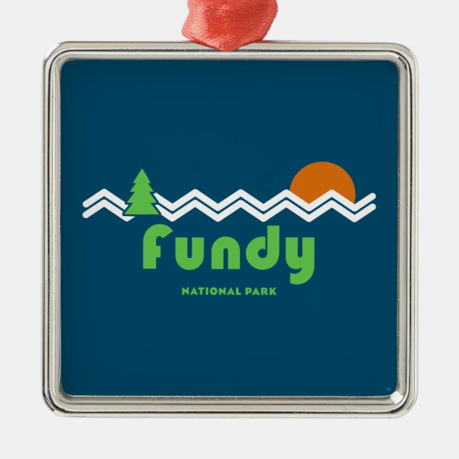 Fundy National Park Retro Ornament Aus Metall (Vorne)