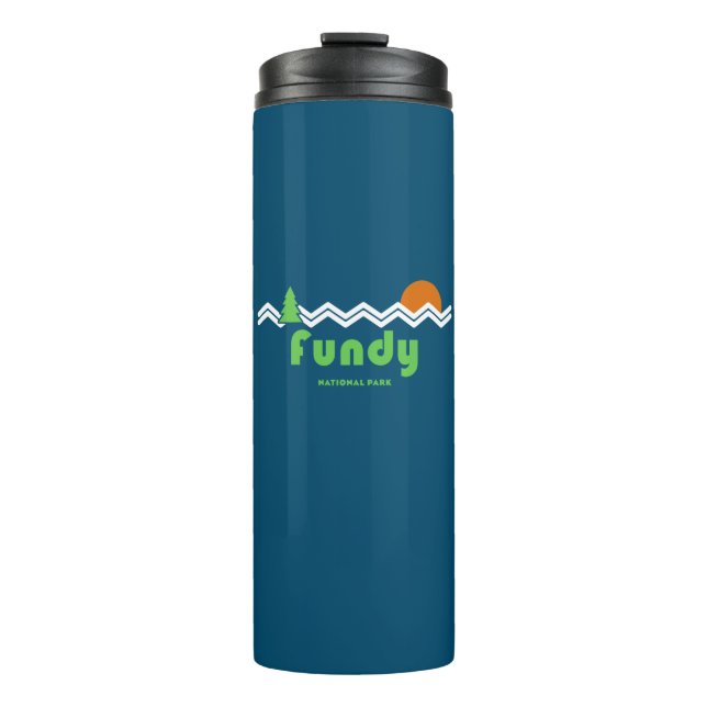 Fundy National Park Retro Thermosbecher (Vorderseite)