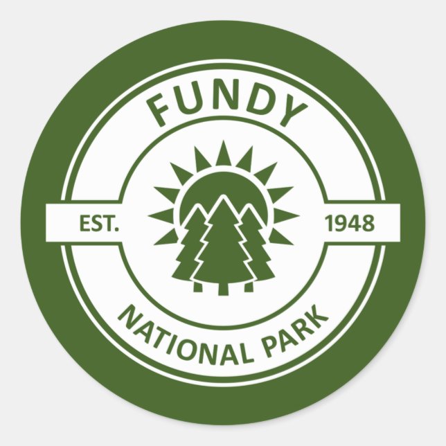Fundy National Park Runder Aufkleber (Vorderseite)