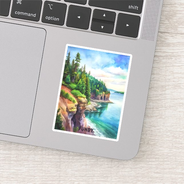 Fundy National Park Wasserfarben Malerei Aufkleber (Detail)