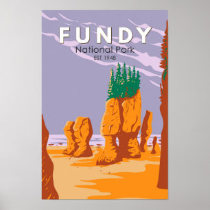 Fundy Nationalpark Kanada Reise Kunst Vintage Poster