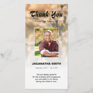 Funera danken Ihnen zu kardieren Dankeskarte