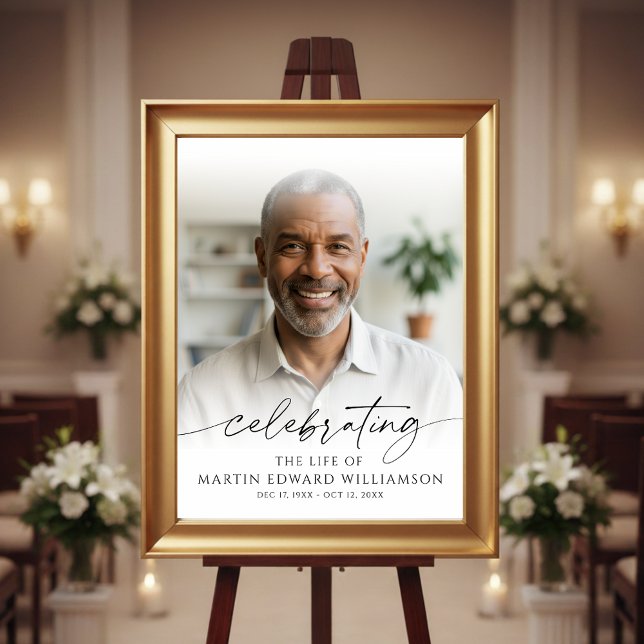 Funeral Celebration of Life Photo Memorial Poster (Von Creator hochgeladen)