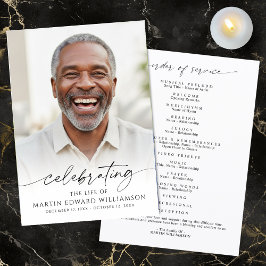 Funeral Celebration of Life Photo Order of Service Programm