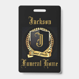 Funeral Director Name Tag Ausweis