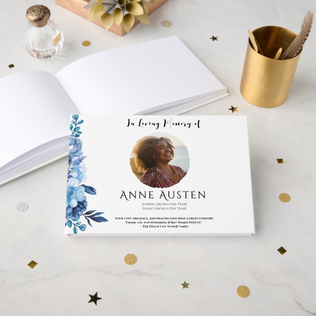 Funeral Guest Book Gästebuch (Vorderseite Offen)