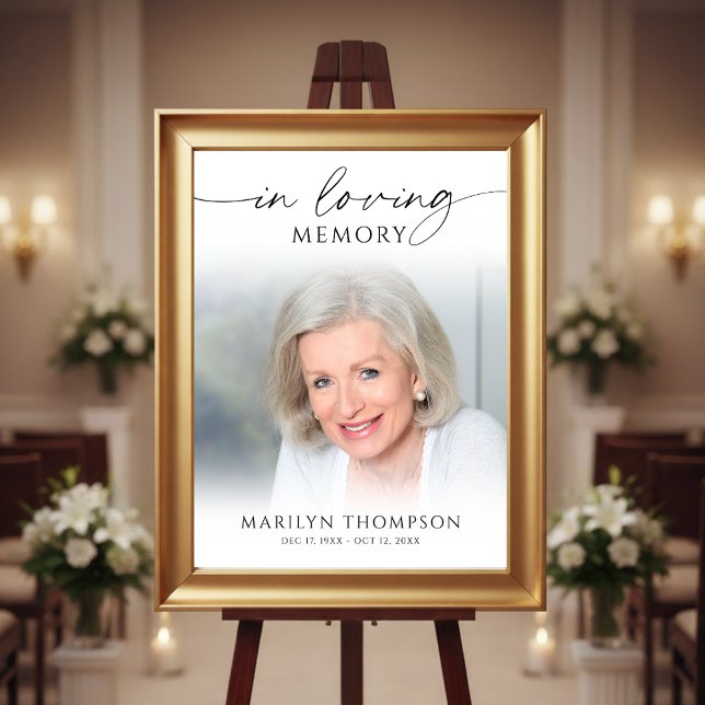 Funeral In Lovng Memory Photo Welcome Sign Poster (Von Creator hochgeladen)