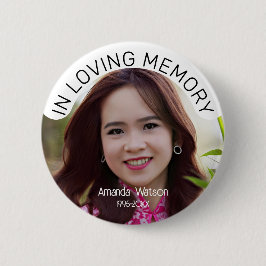 Funeral Keepsake Photo Memorial Tribute Button