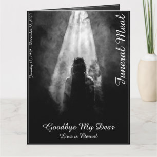 Funeral Meal Menu Card Into the light Karte