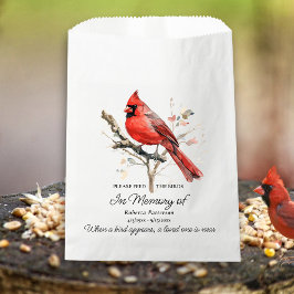 Funeral Memorial Favor Cardinal Bird Seed  Geschenktütchen