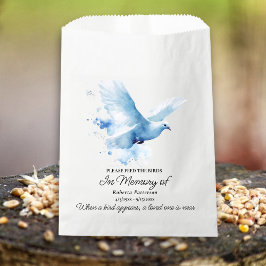 Funeral Memorial Favor White Dove Bird Seed Geschenktütchen