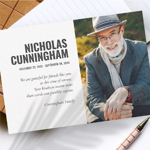 Funeral Memorial Forever In Our Hearts Photo Dankeskarte