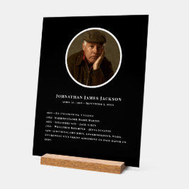 Funeral Memorial - Personal Details Display Acrylschild