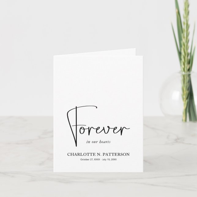 Funeral Memorial Photo Folded Dankeskarte (Vorderseite)