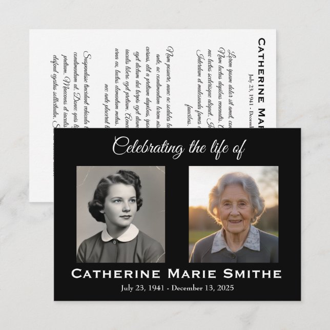 Funeral or Memorial Double Image (Vorne/Hinten)