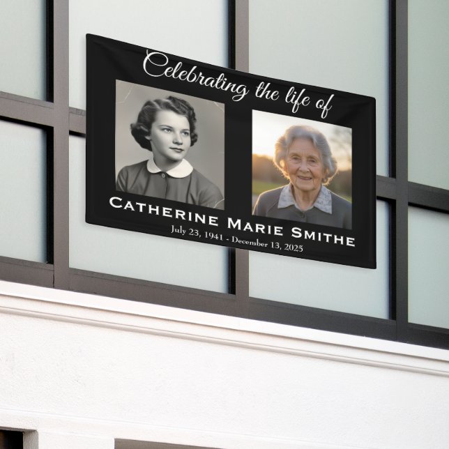 Funeral or Memorial Double Image Banner (Äußeres Gebäude)