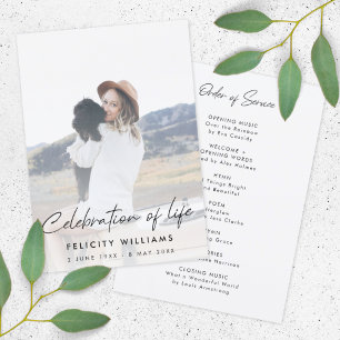 Funeral Order of Service   Celebration of Life Programm