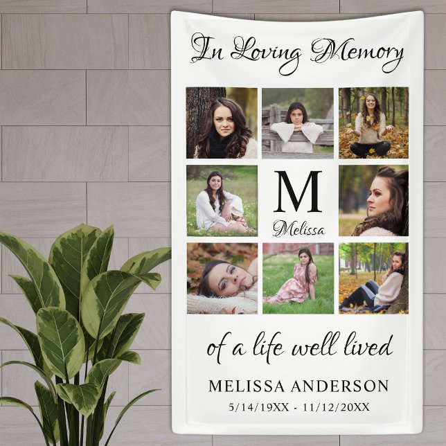 Funeral Personalized In Loving Memory Photo Banner (Von Creator hochgeladen)