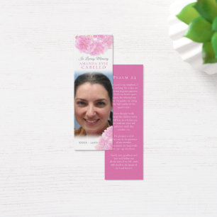 Funeral Pink Spring Blossom Poem Foto Bookmark
