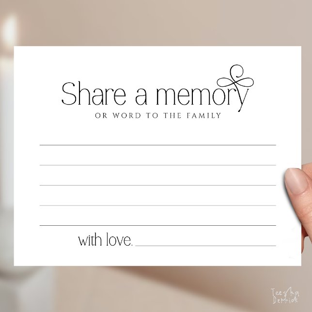 Funeral Service Share a memory Fairy Sympathy Card Postkarte (Funeral Service Share a memory Fairy love Sympathy Card or word to the family in Black and White)