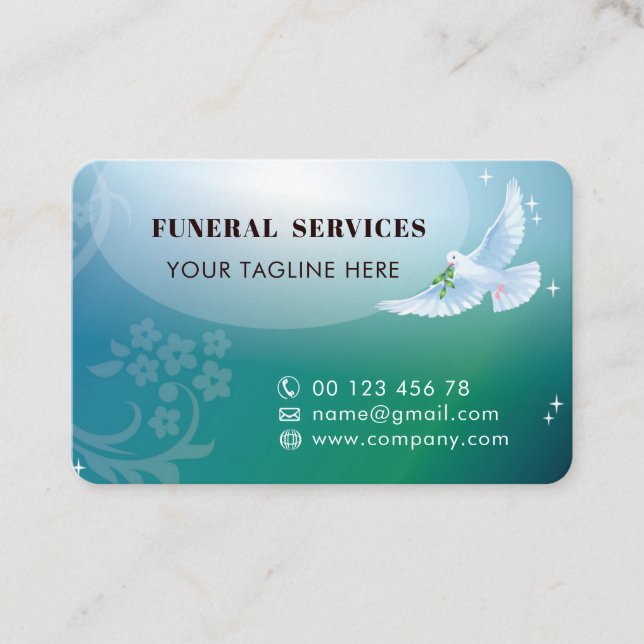 Funeral Services Business Cards Collection Visitenkarte (Vorderseite)