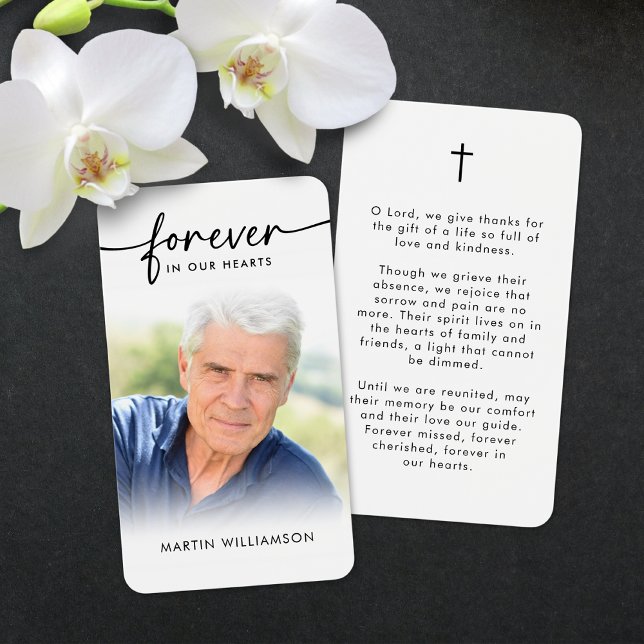 Funeral Sympathy Photo Forever Prayer Card (Von Creator hochgeladen)