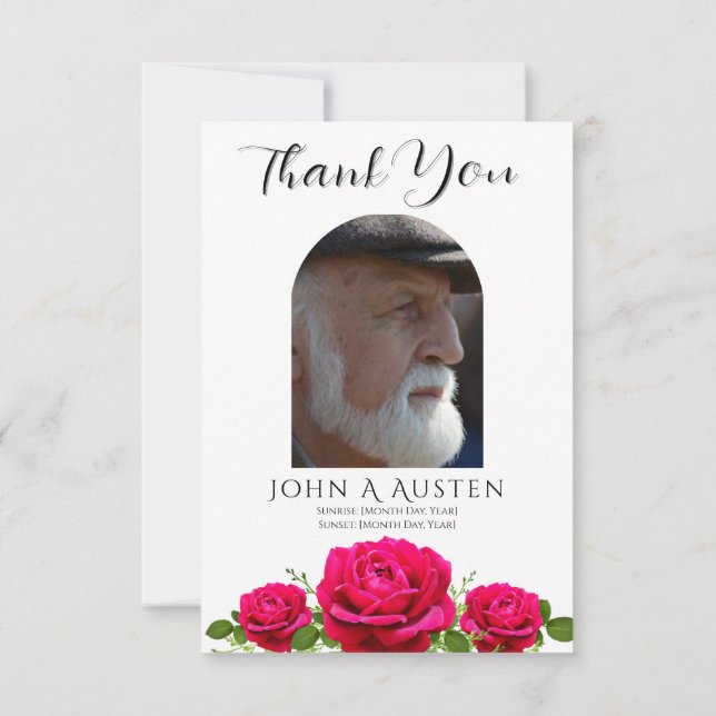 Funeral Thank You Card  Dankeskarte (Rückseite)