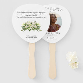 Funeral Thank You Fan – With Gratitude Fächer