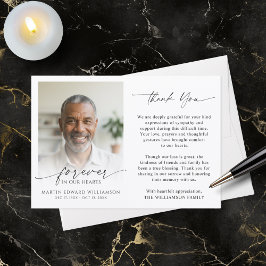 Funeral Thank You Photo Forever In Our Hearts Dankeskarte