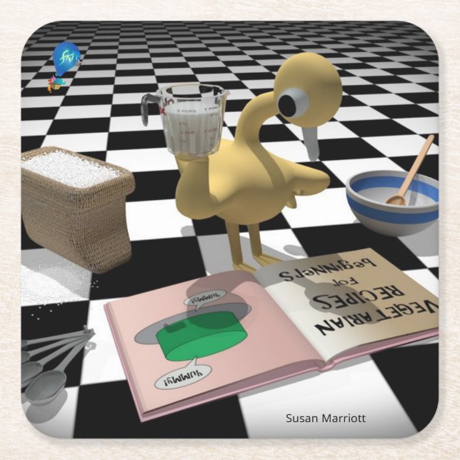 FUNetix Rechteckiger Pappuntersetzer (Vorderseite)