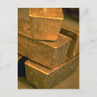 Fünf 90 Pfund Goldziegel