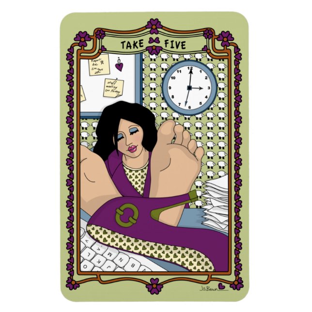 Fünf_A_4x6-Kühlschrank Magnet (Vertikal)