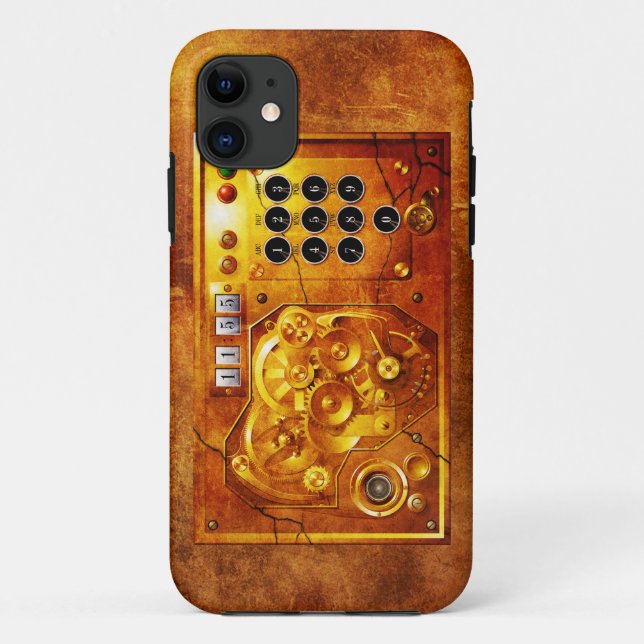 Fünf bis zwölf Steampunk-Uhr-Grunge Case-Mate iPhone Hülle (Rückseite)
