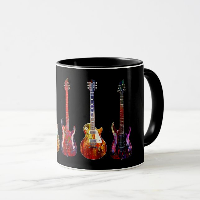 Fünf bunte Gitarren Tasse (VorderseiteRechts)