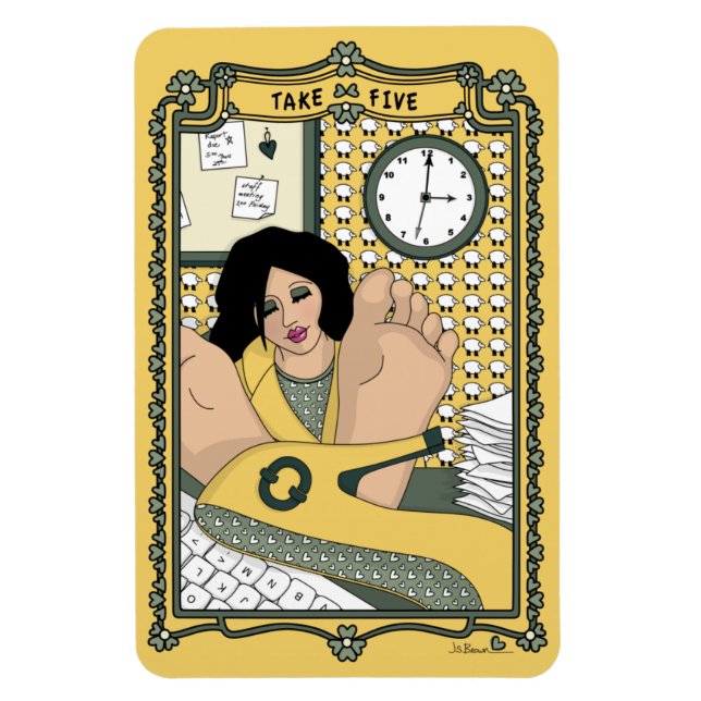 Fünf_C_4x6-Kühlschrank Magnet (Vertikal)