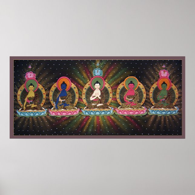 Fünf Dhyani Buddhas Poster (Vorne)