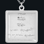 Fünf echte Autogramme von William Shakespeare Versilberte Kette<br><div class="desc">Fünf echte Autogramme von William Shakespeare (1564-1616) gelegen an den Musee DES Galan-Künsten,  Caen,  Frankreich.</div>