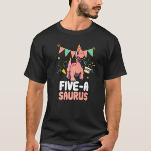 Fünf ein Saurus Dinosaurier Niedlich Kiddo Apatosa T-Shirt