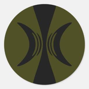 Fünf eingefasste Hand Eris Runder Aufkleber