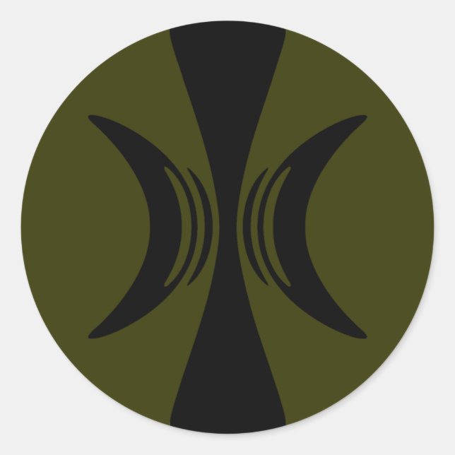 Fünf eingefasste Hand Eris Runder Aufkleber (Vorderseite)