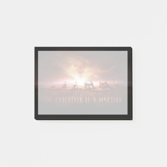 Fünf erfolgreiche Mars Rovers Post-it Klebezettel (Vorderseite)