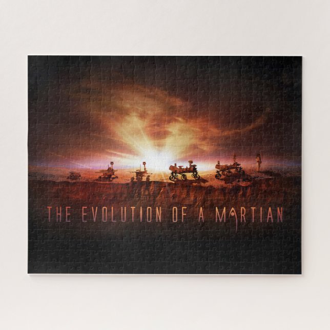 Fünf erfolgreiche Mars Rovers Puzzle (Horizontal)