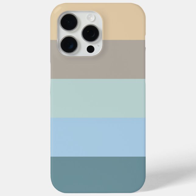 Fünf Farbe Combo - Blau-brauner Sand Beige Türkis Case-Mate iPhone Hülle (Rückseite)