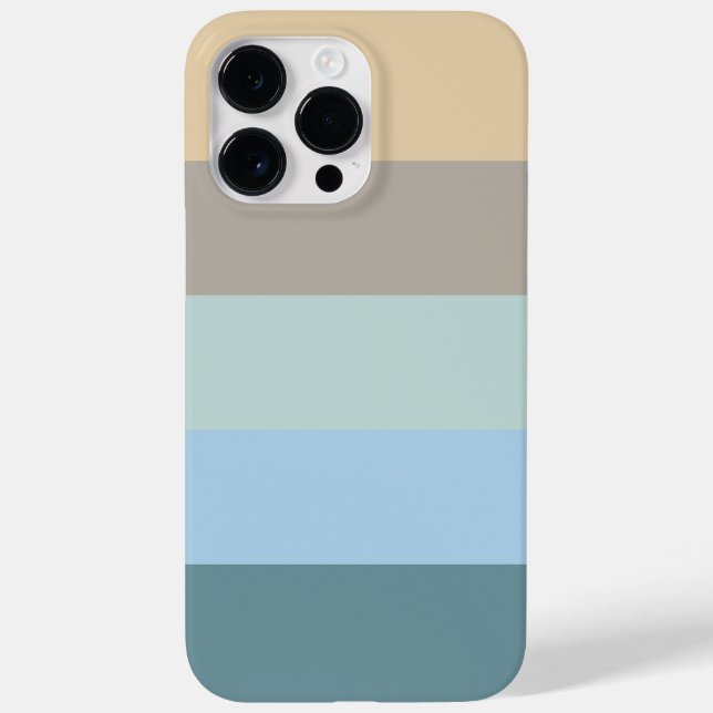 Fünf Farbe Combo - Blau-brauner Sand Beige Türkis Case-Mate iPhone Hülle (Rückseite)