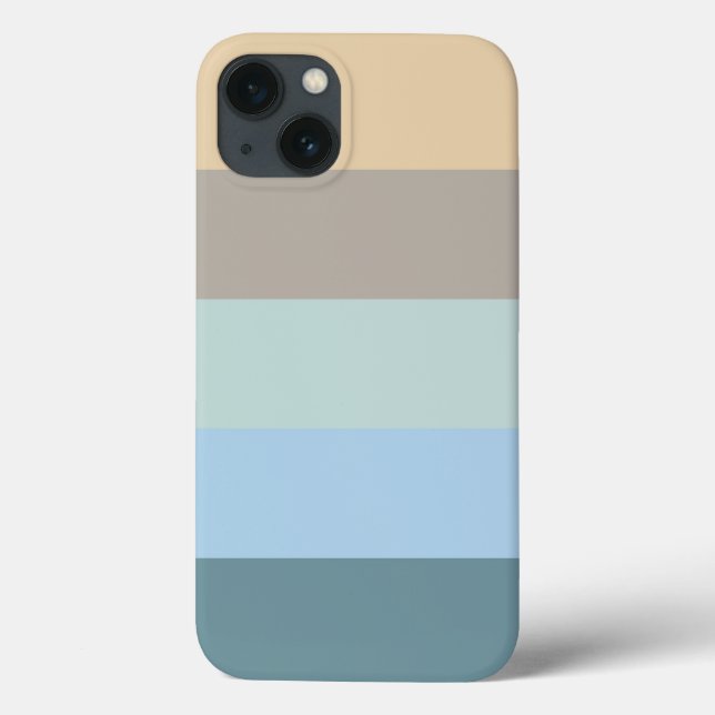 Fünf Farbe Combo - Blau-brauner Sand Beige Türkis Case-Mate iPhone Hülle (Rückseite)