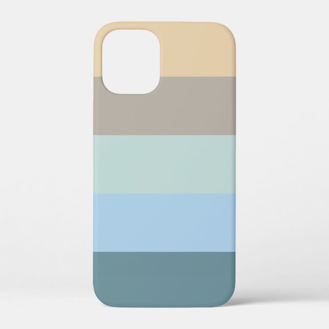 Fünf Farbe Combo - Blau-brauner Sand Beige Türkis Case-Mate iPhone Hülle (Rückseite)