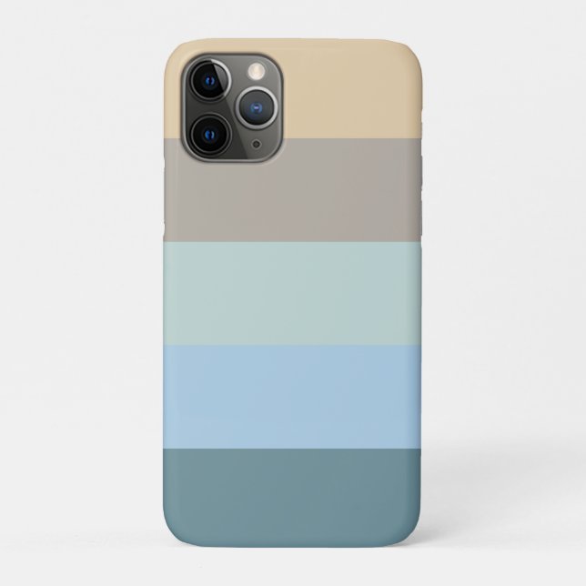 Fünf Farbe Combo - Blau-brauner Sand Beige Türkis Case-Mate iPhone Hülle (Rückseite)