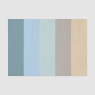 Fünf Farbe Combo - Blau-brauner Sand Beige Türkis Seidenpapier