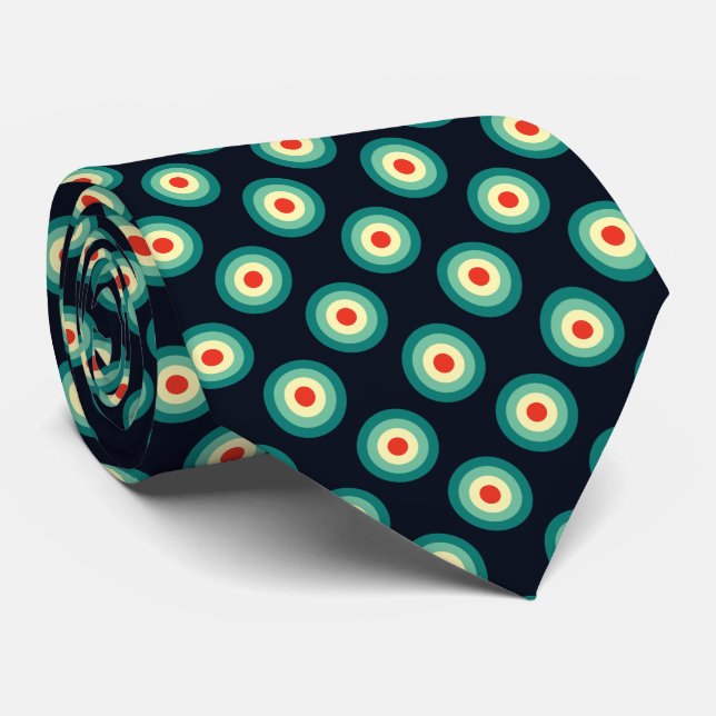 Fünf Farben Combo - Blue Aqua Green Yellow Red Krawatte (Gerollt)